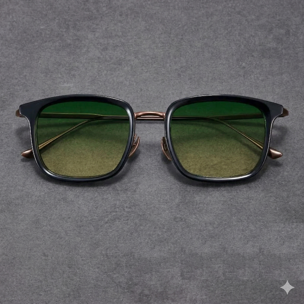 Antique Bronze driving glasses with day night yellow green lenses for night vision