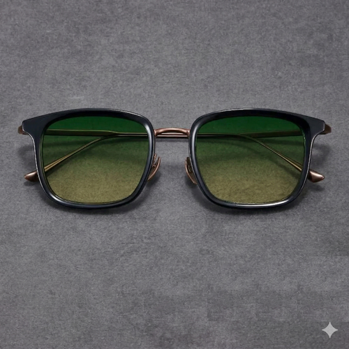 Antique Bronze driving glasses with day night yellow green lenses for night vision