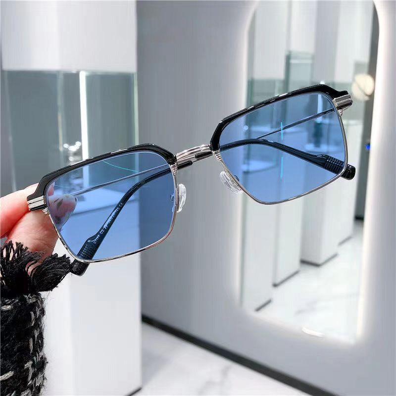 Apex Day-and-Night Photochromic Driving Glasses – Cyberpunk Square Transition Sunglasses with Blue Light Blocking