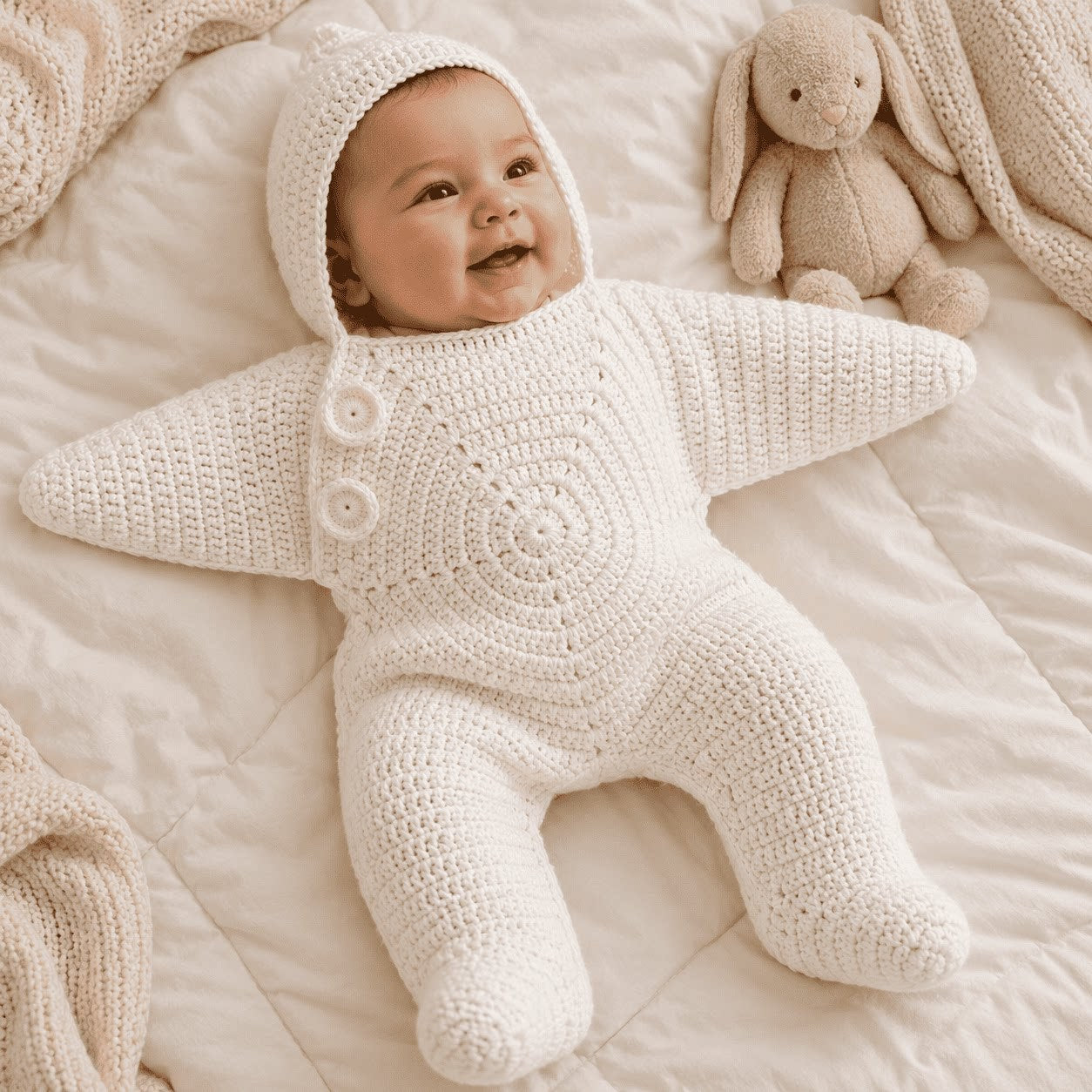 Lenshade™ Baby Starfish Swaddle | Ultra-Soft Knit Newborn Bunting Bag
