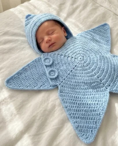 Lenshade™ Baby Starfish Swaddle | Ultra-Soft Knit Newborn Bunting Bag