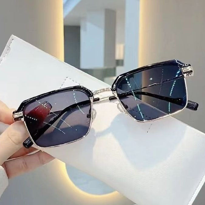 Apex Day-and-Night Photochromic Driving Glasses – Cyberpunk Square Transition Sunglasses with Blue Light Blocking