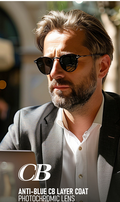 Apex Day-and-Night Photochromic Driving Glasses – Cyberpunk Square Transition Sunglasses with Blue Light Blocking